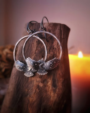 Hawk Medicine Hoop Earrings