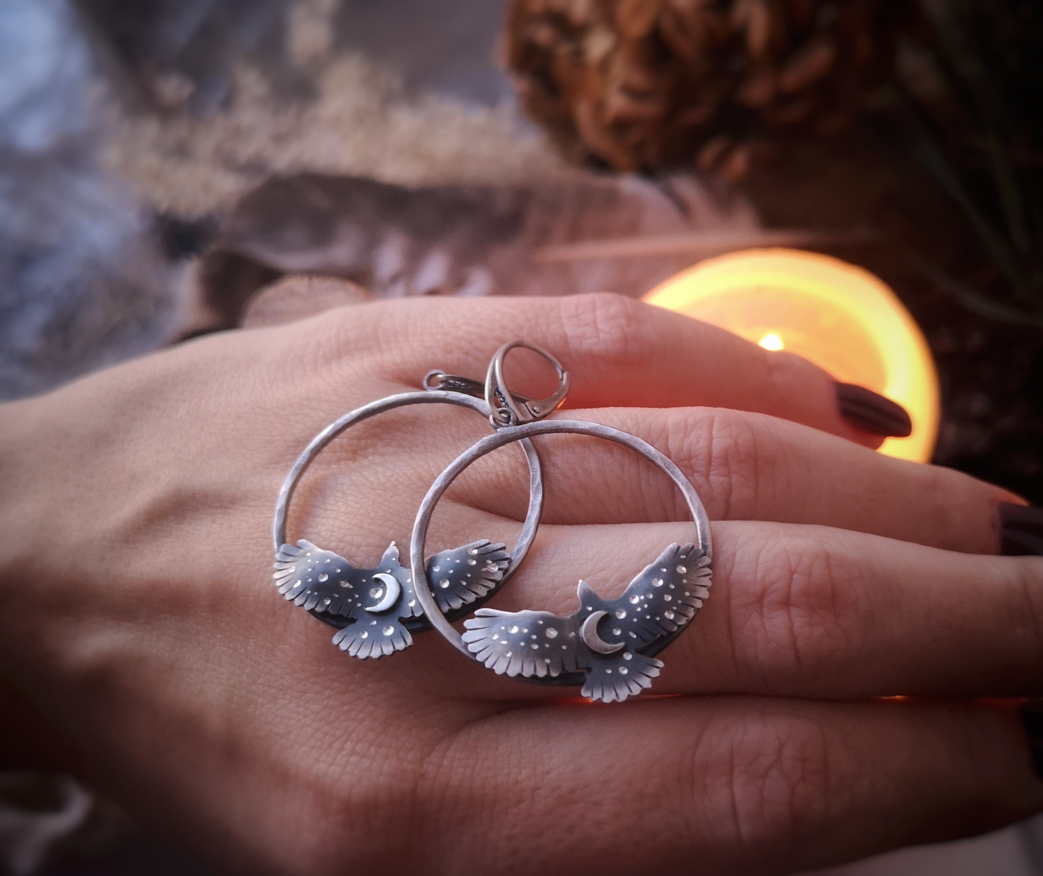 Hawk Medicine Hoop Earrings