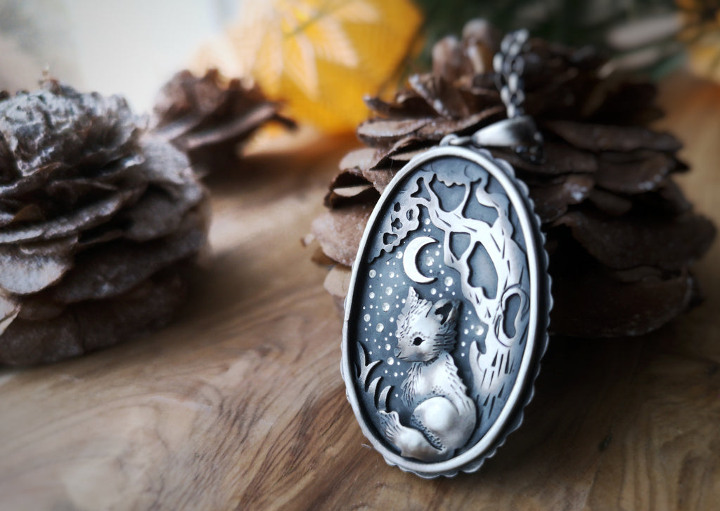 Winter Wonderland Necklace - Baby Fox Necklace