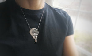 The Raccoon on the Moon Necklace
