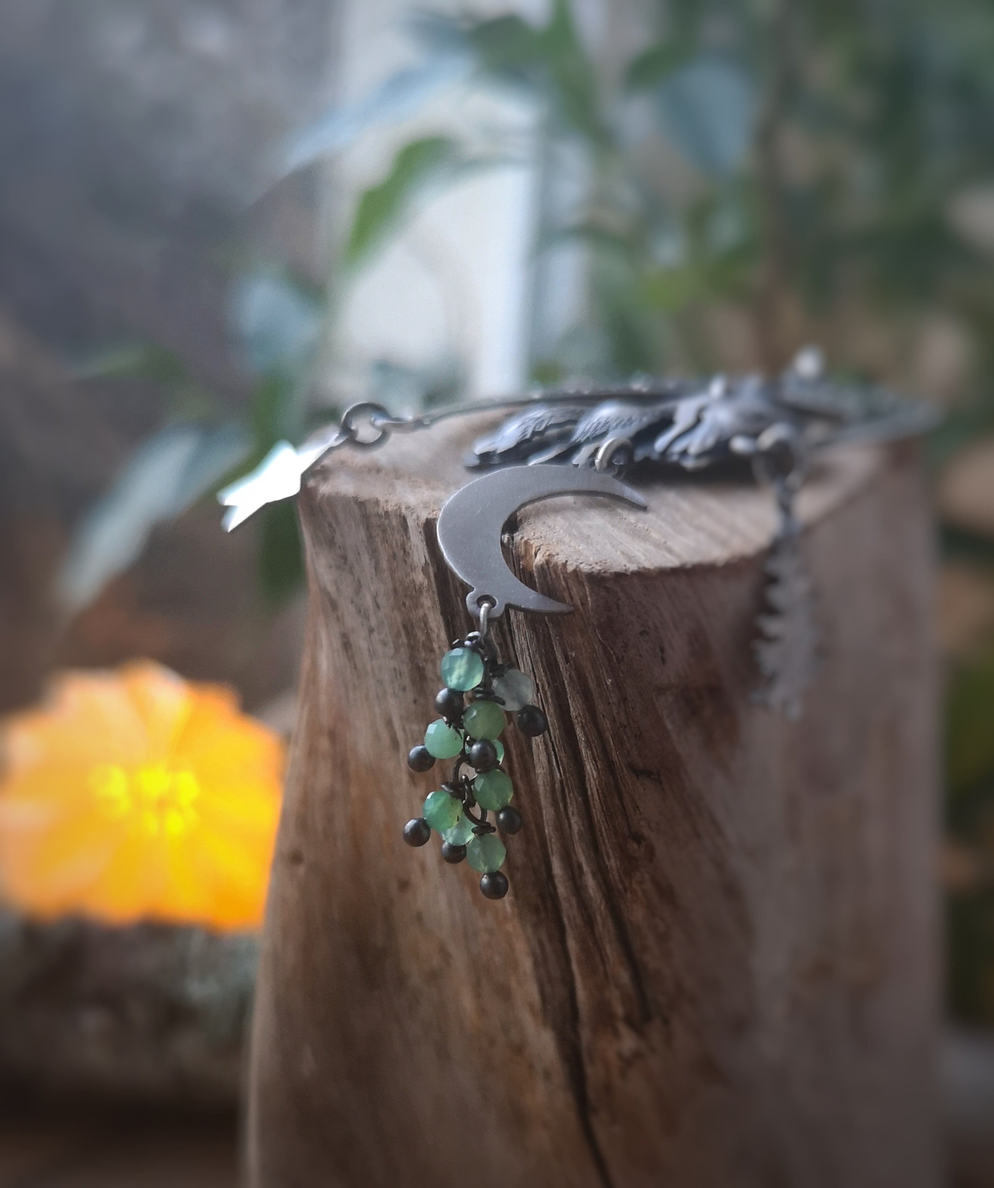 The Spring Forest Necklace - Fox & Chrysoprase Necklace