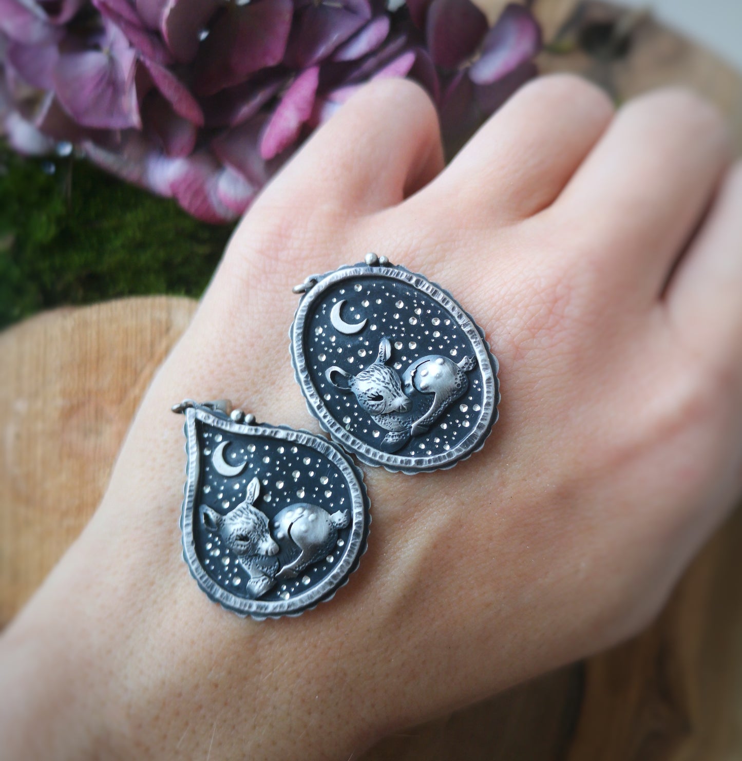 Two CUSTOM Fawn Necklaces