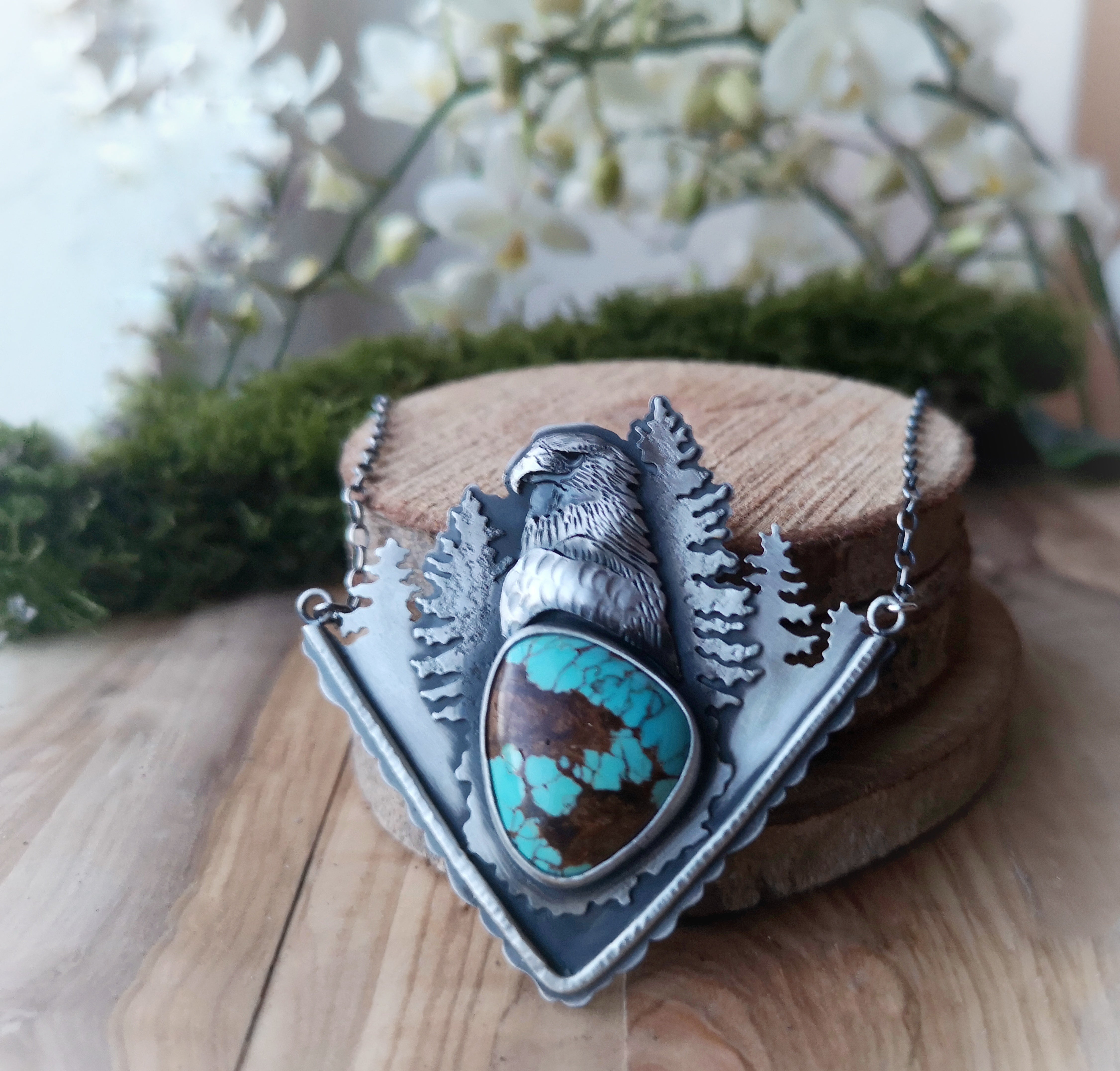 Thw Eagle Necklace - Number 8 Turquoise Necklace