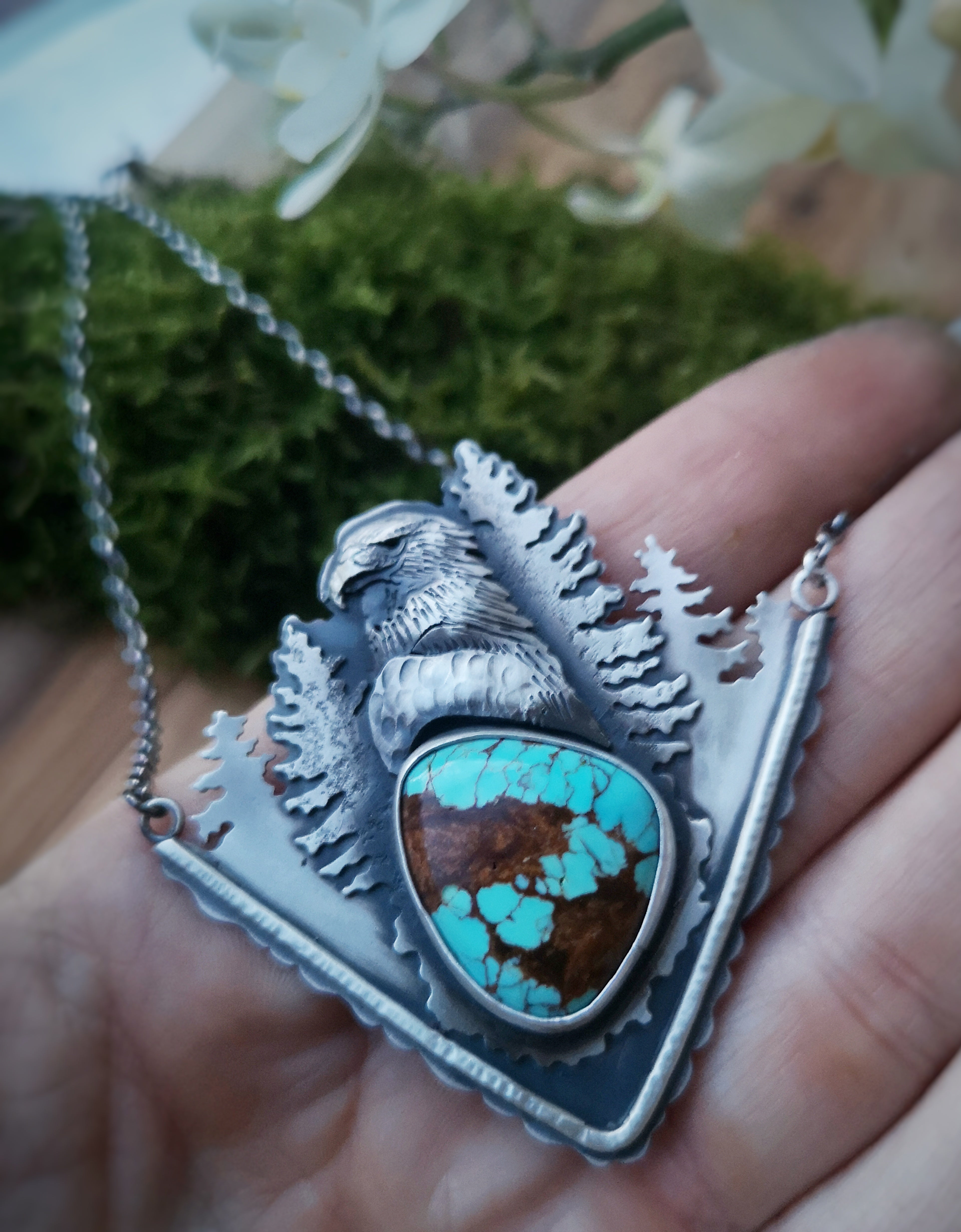 Thw Eagle Necklace - Number 8 Turquoise Necklace