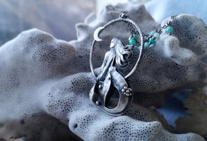 Angel of the Sea Necklace - Mermaid & Amazonite