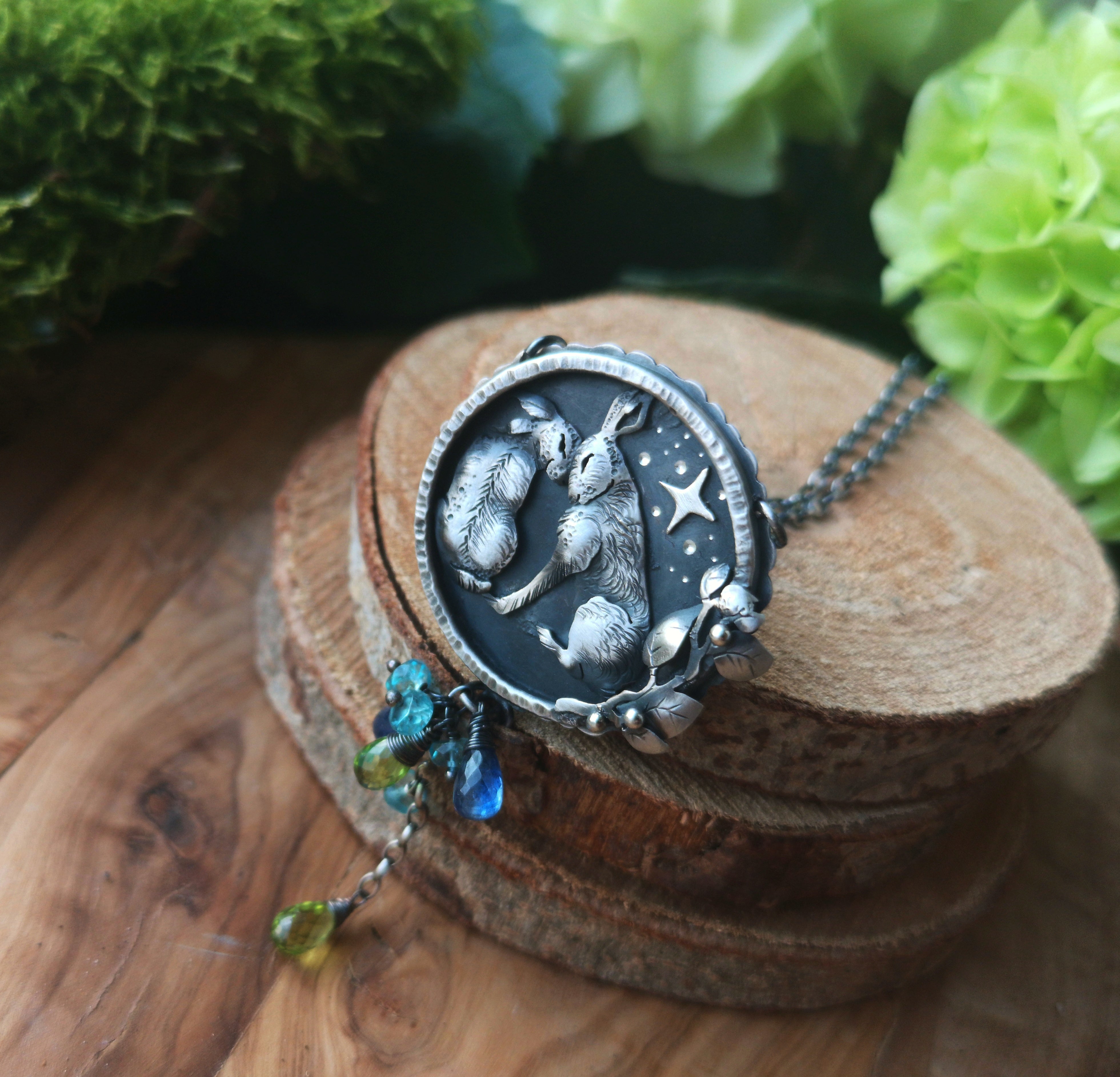 Soul Mates Necklace - Hares Shadowbox Necklace