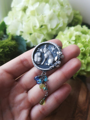 Soul Mates Necklace - Hares Shadowbox Necklace