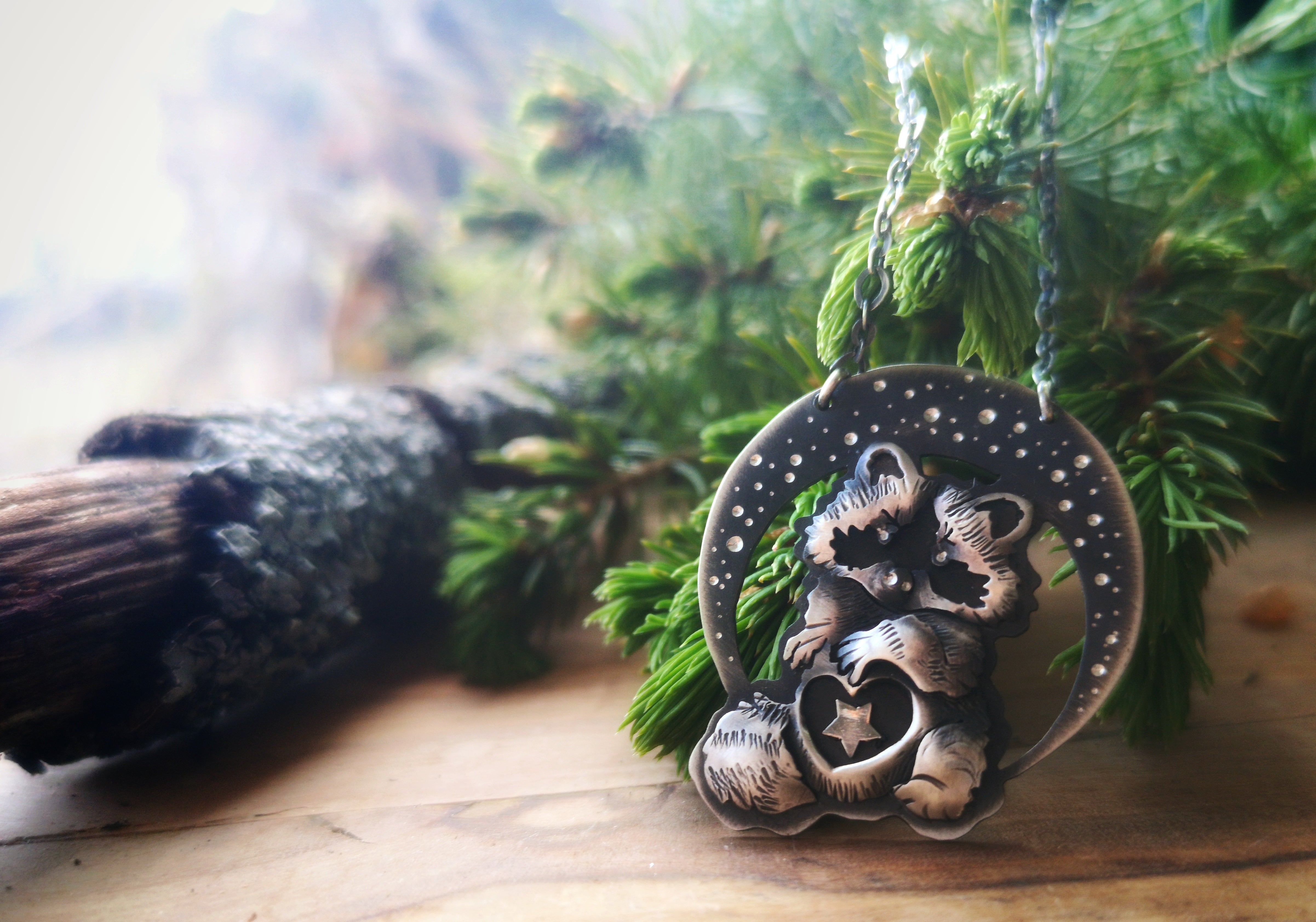 The Light Within Us - Raccoon Necklace