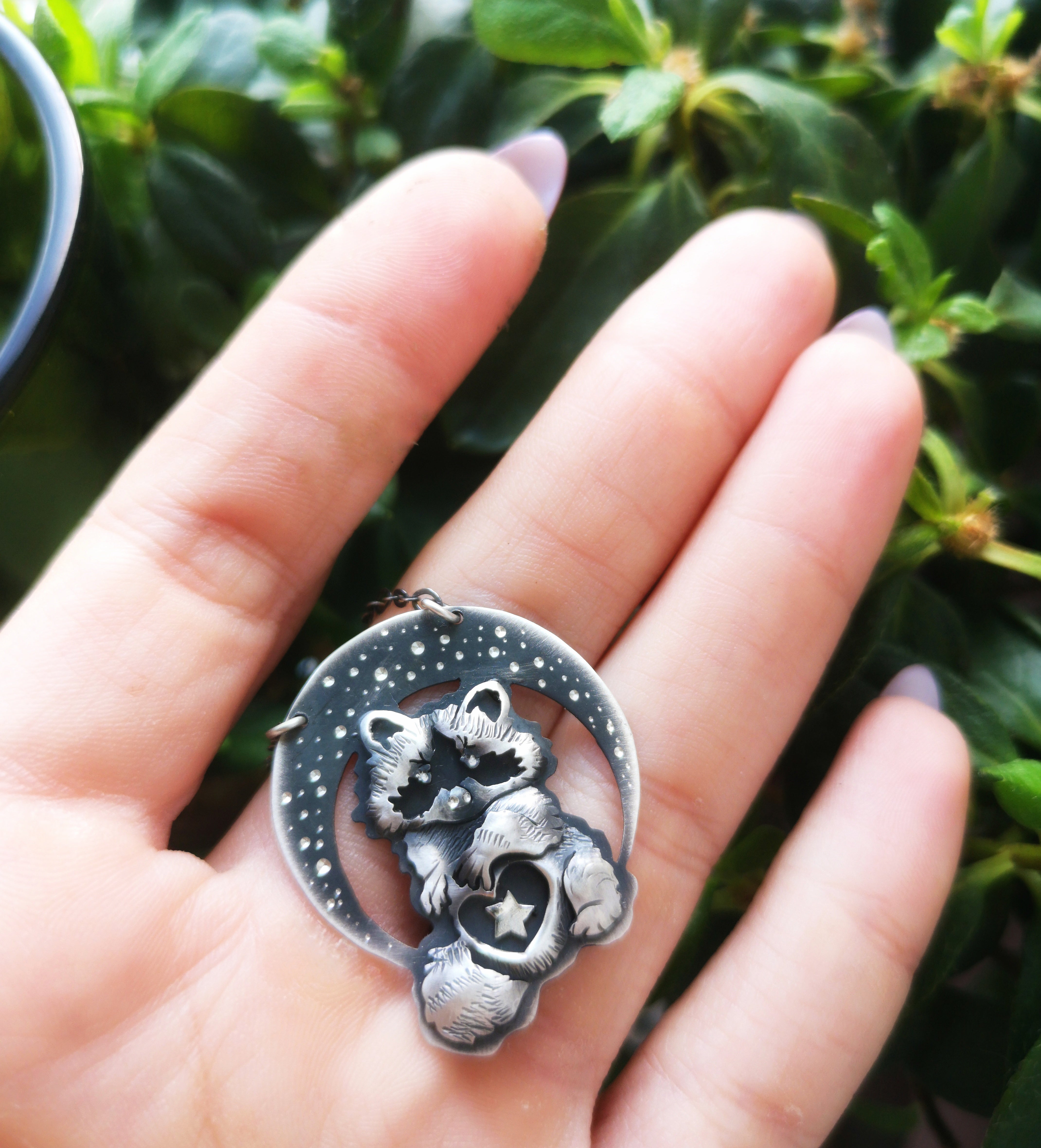 The Light Within Us - Raccoon Necklace