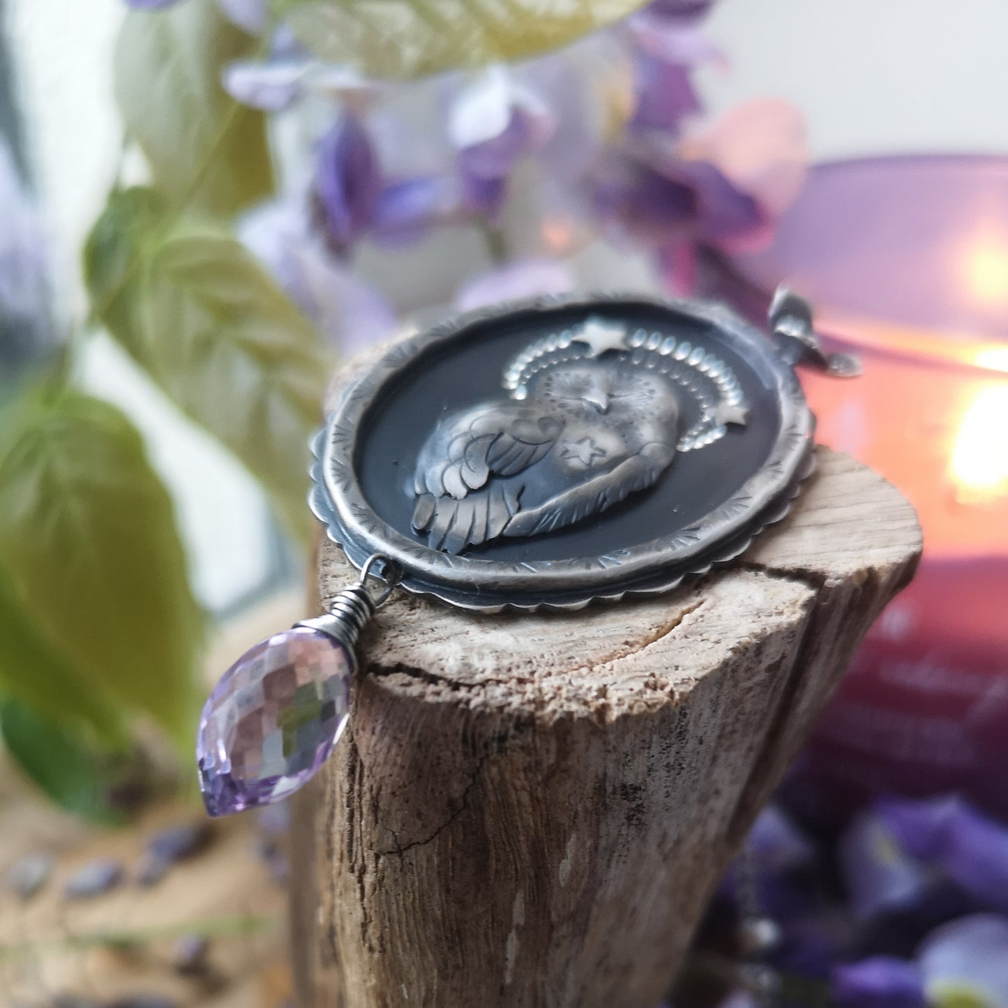 CUSTOM- The Healer Necklace - The Barn Owl Necklace