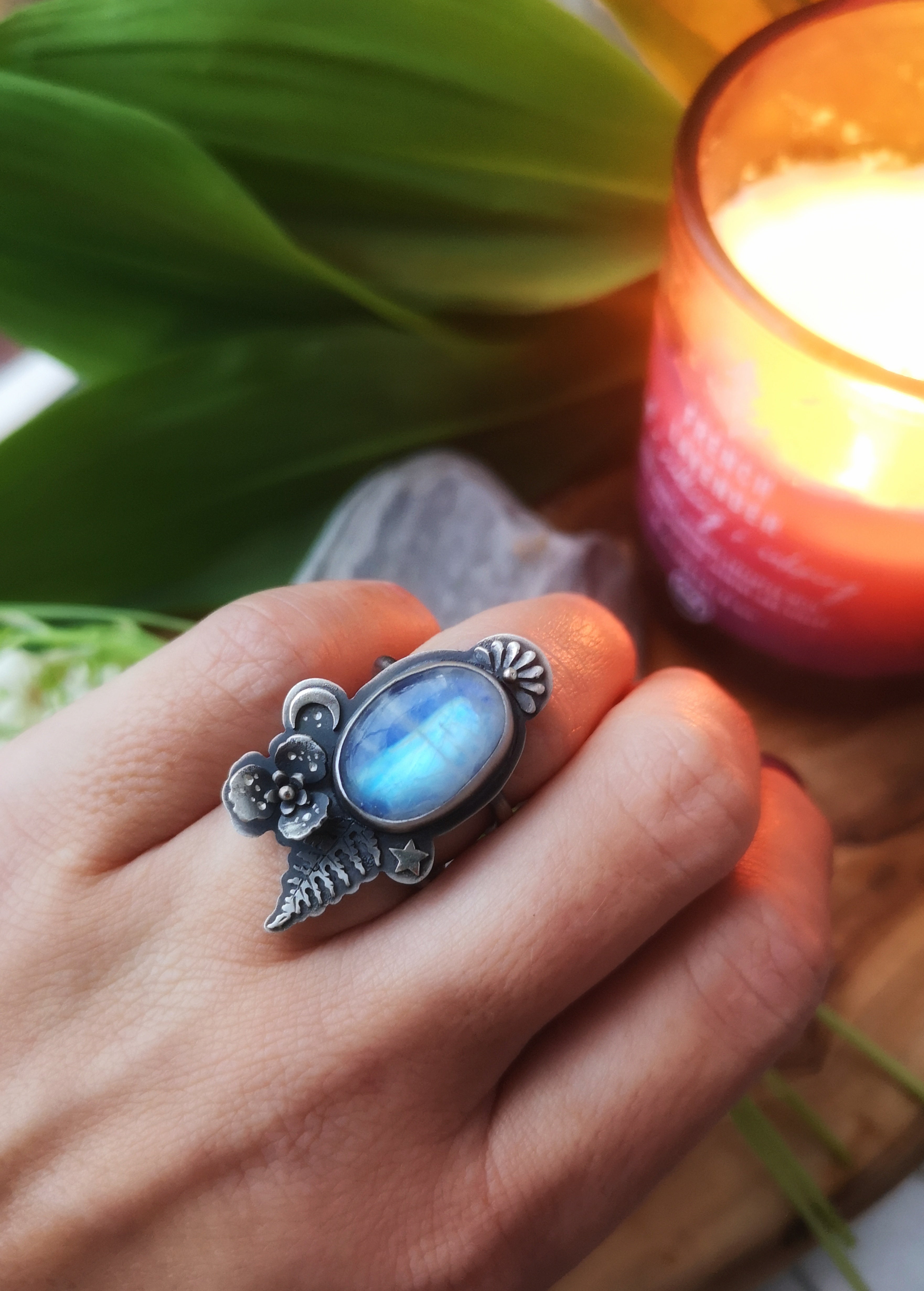 The Healer Ring 8.5 US - Moonstone Ring