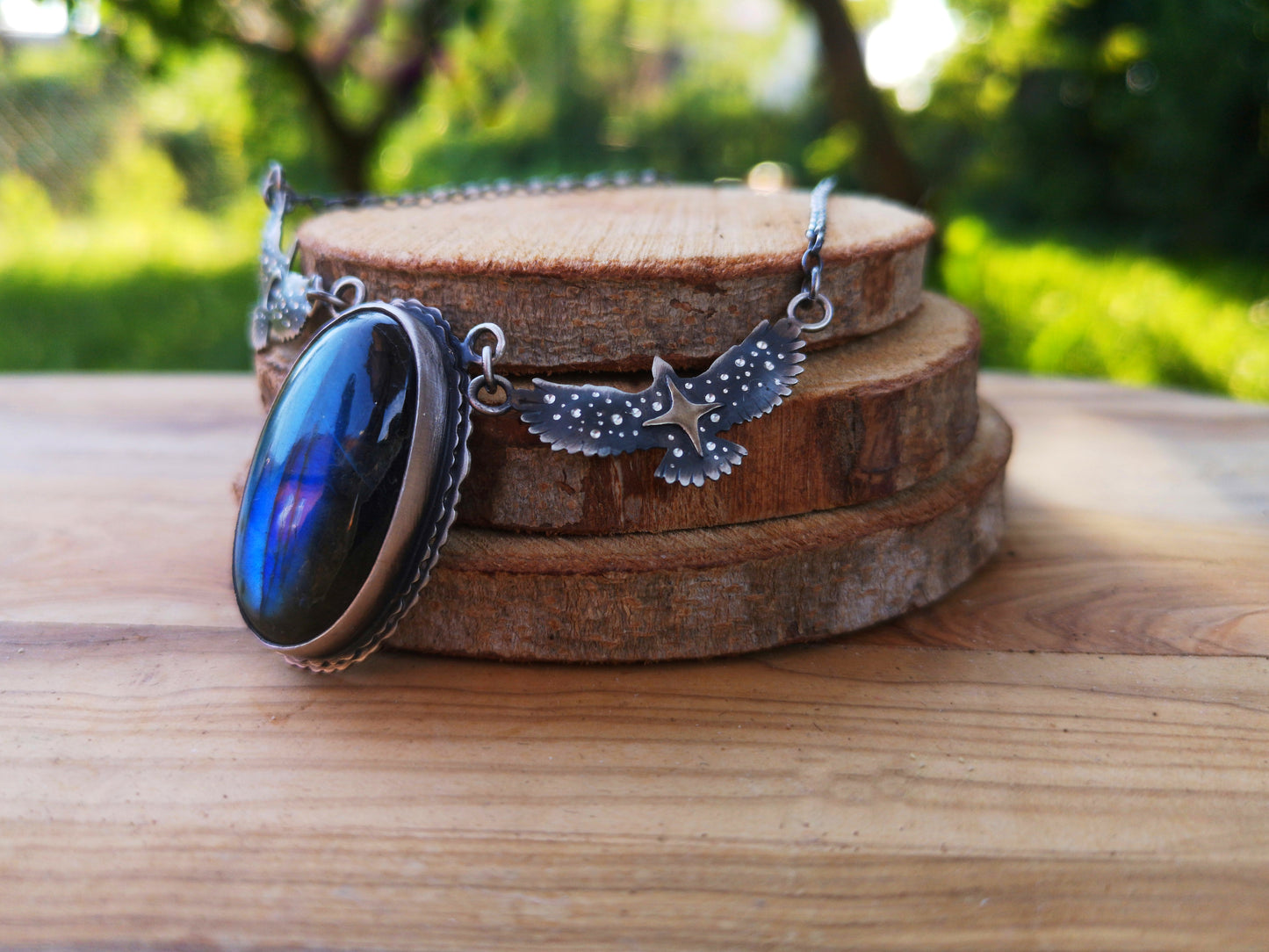 Hawk Medicine Necklace - Labradorite Necklace