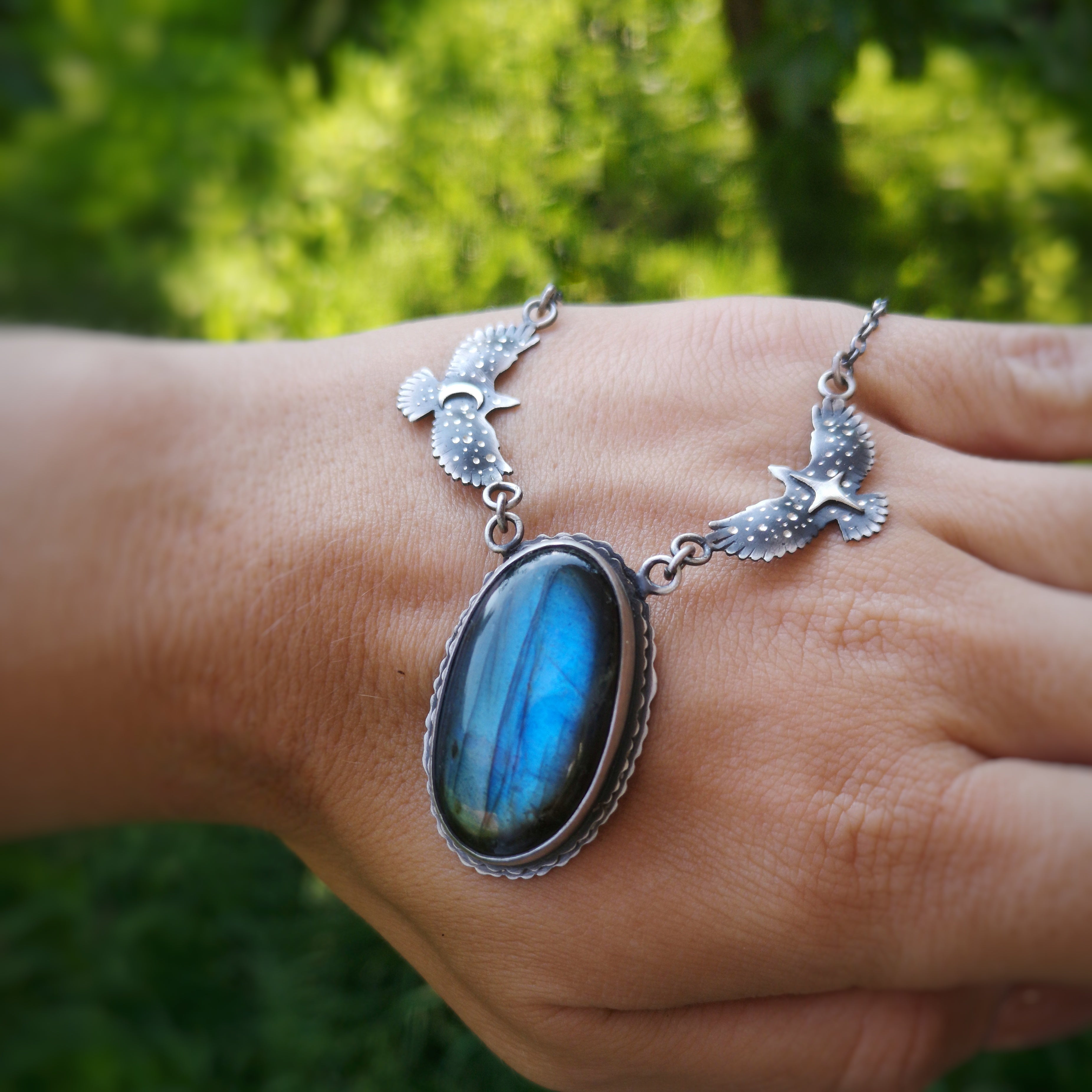 Hawk Medicine Necklace - Labradorite Necklace