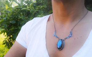 Hawk Medicine Necklace - Labradorite Necklace