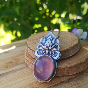 The Lotus Necklace - Holly Chalcedony Necklace