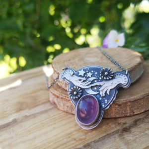 Look up at the Stars - Holly Chalcedony Necklace