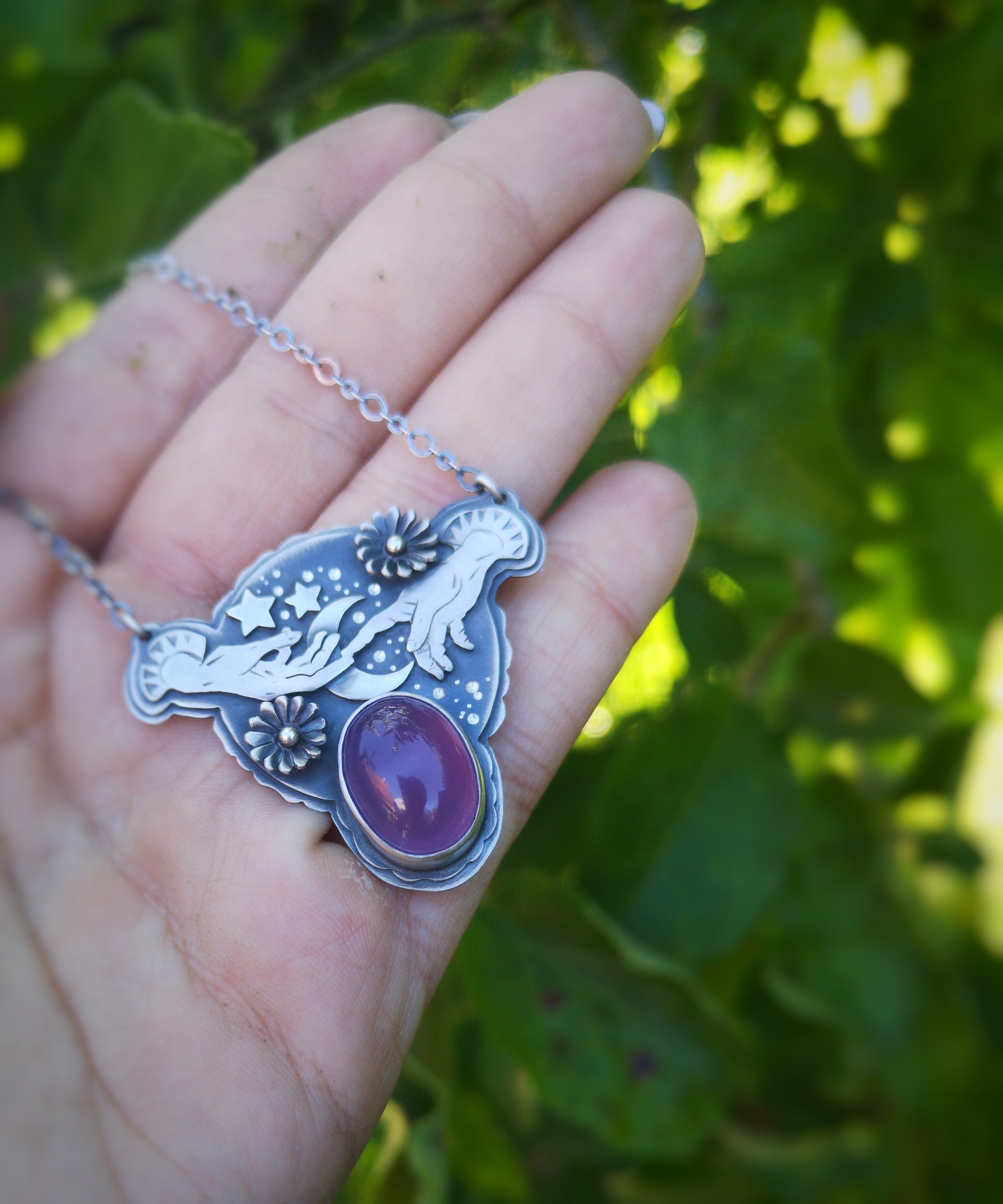Look up at the Stars - Holly Chalcedony Necklace