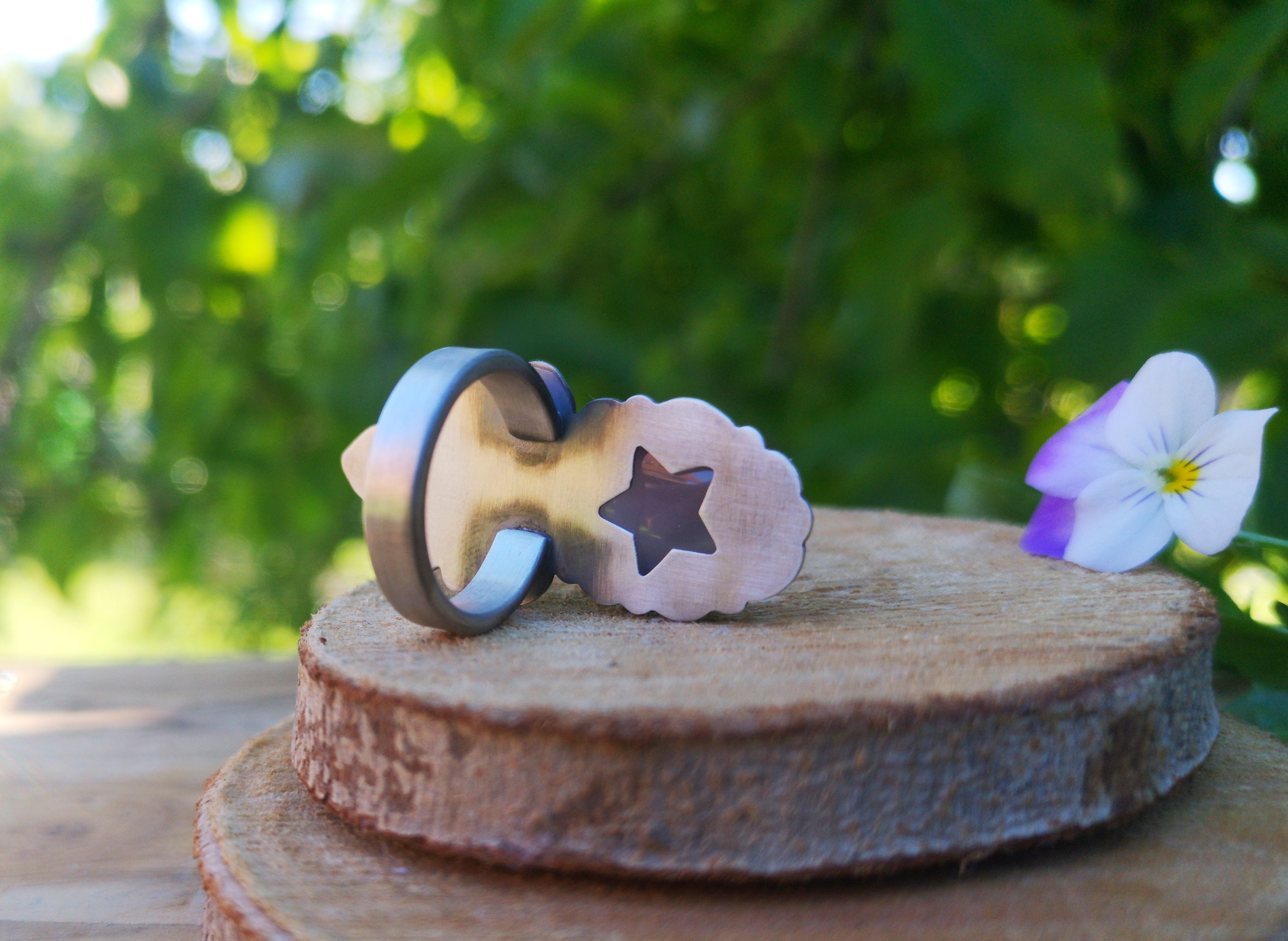 The Lotus Ring - Holly Chalcedony Ring 7 US