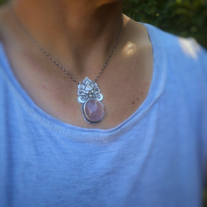 The Lotus Necklace - Holly Chalcedony Necklace