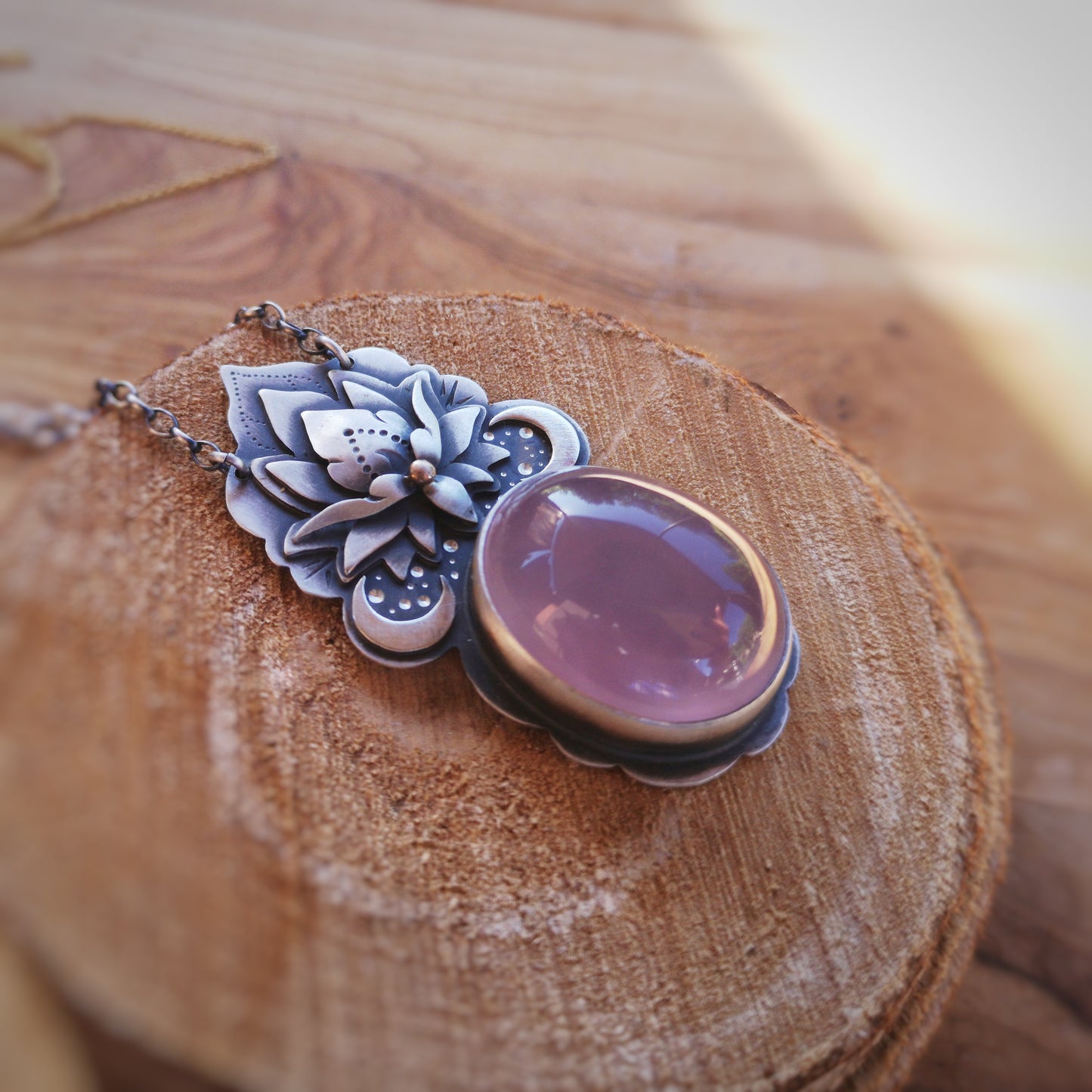 The Lotus Necklace - Holly Chalcedony Necklace