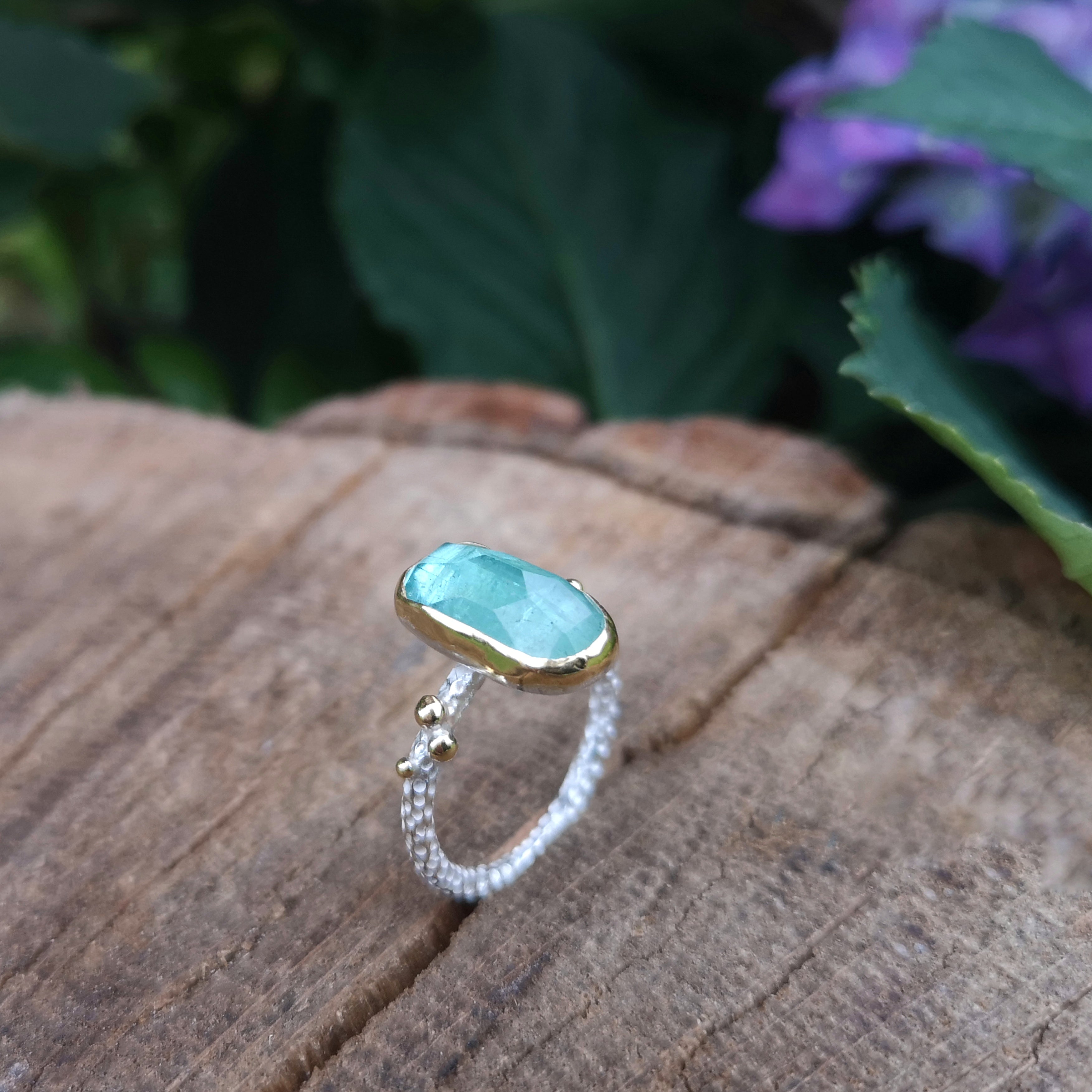 The Wonderland Ring - 22K Gold & Silver Tourmaline