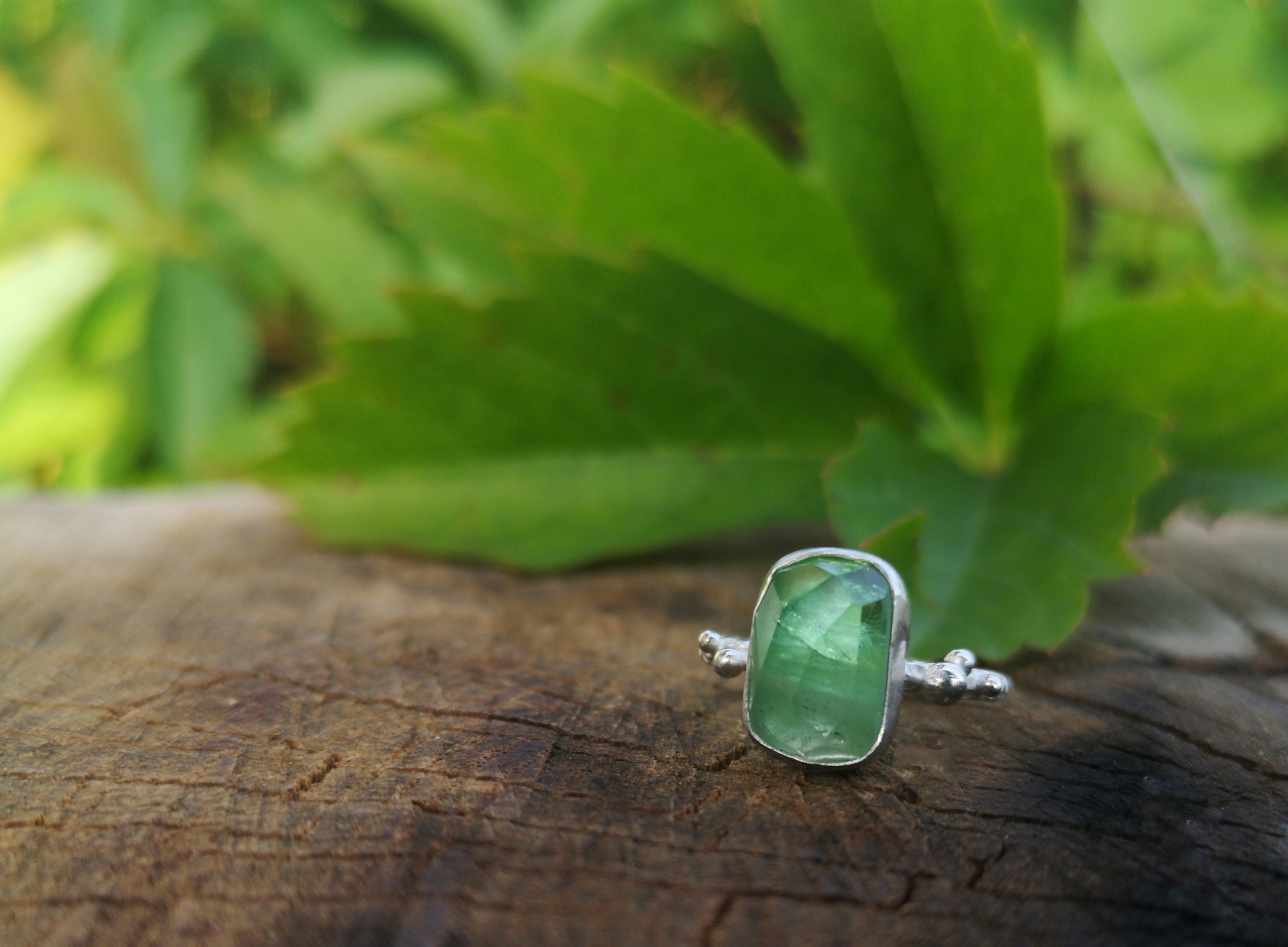 The Wonderland Ring - Green Tourmaline 5.5 US