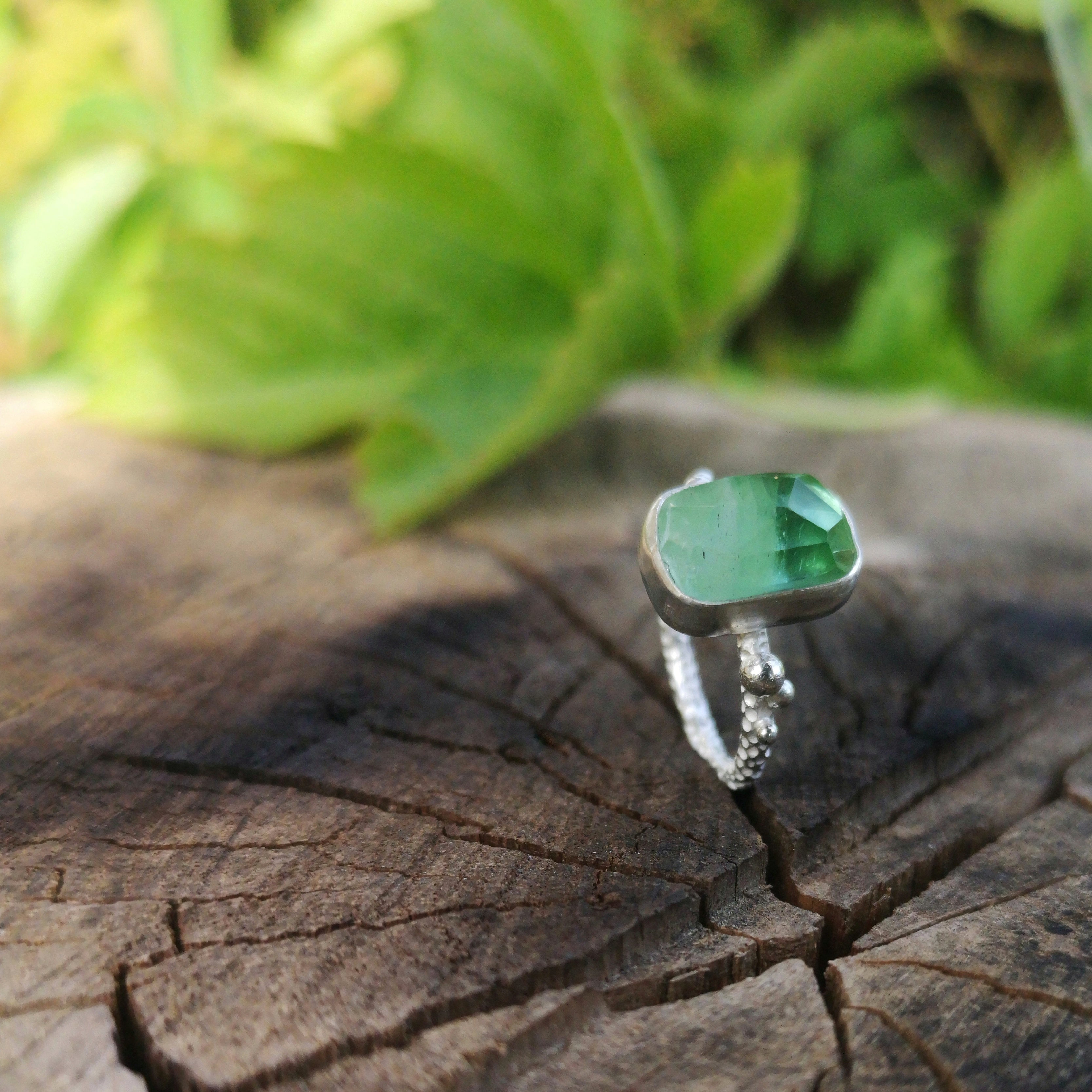 The Wonderland Ring - Green Tourmaline 5.5 US
