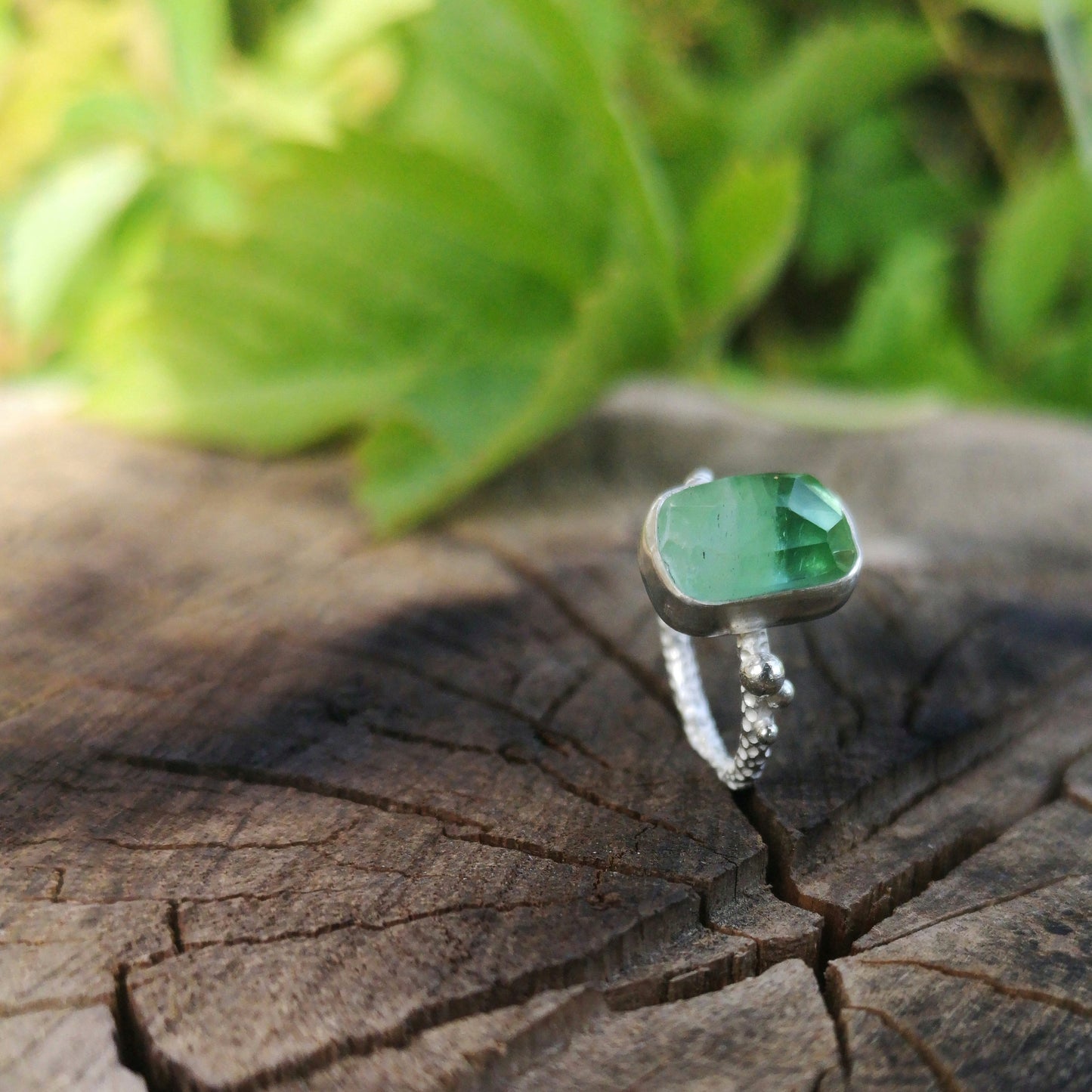 The Wonderland Ring - Green Tourmaline 5.5 US