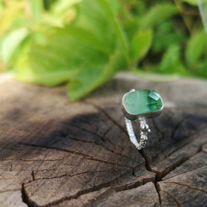 The Wonderland Ring - Green Tourmaline 5.5 US