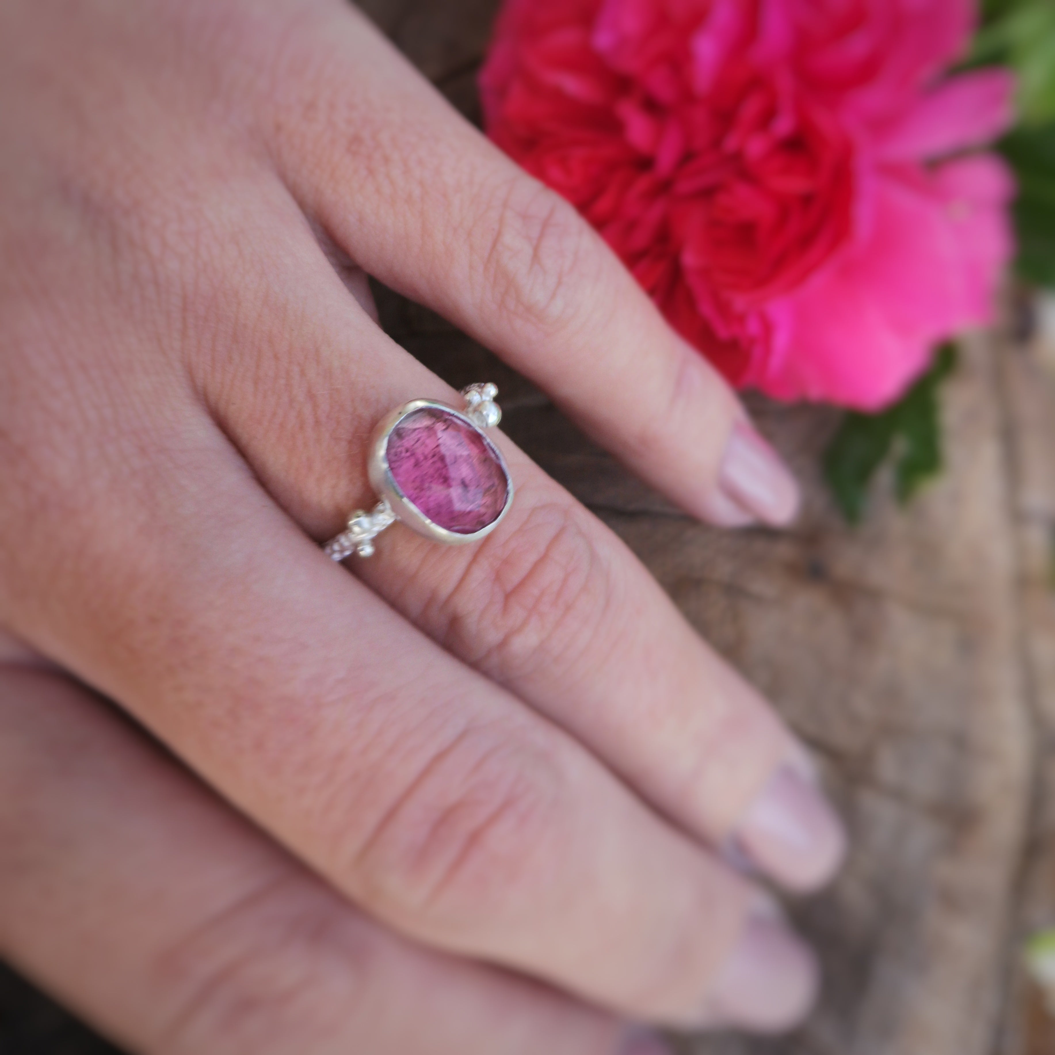 The Wonderland Ring - Pink Tourmaline 8.5 US