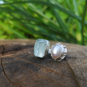 The Lake Ring - Aquamarine & Pearl