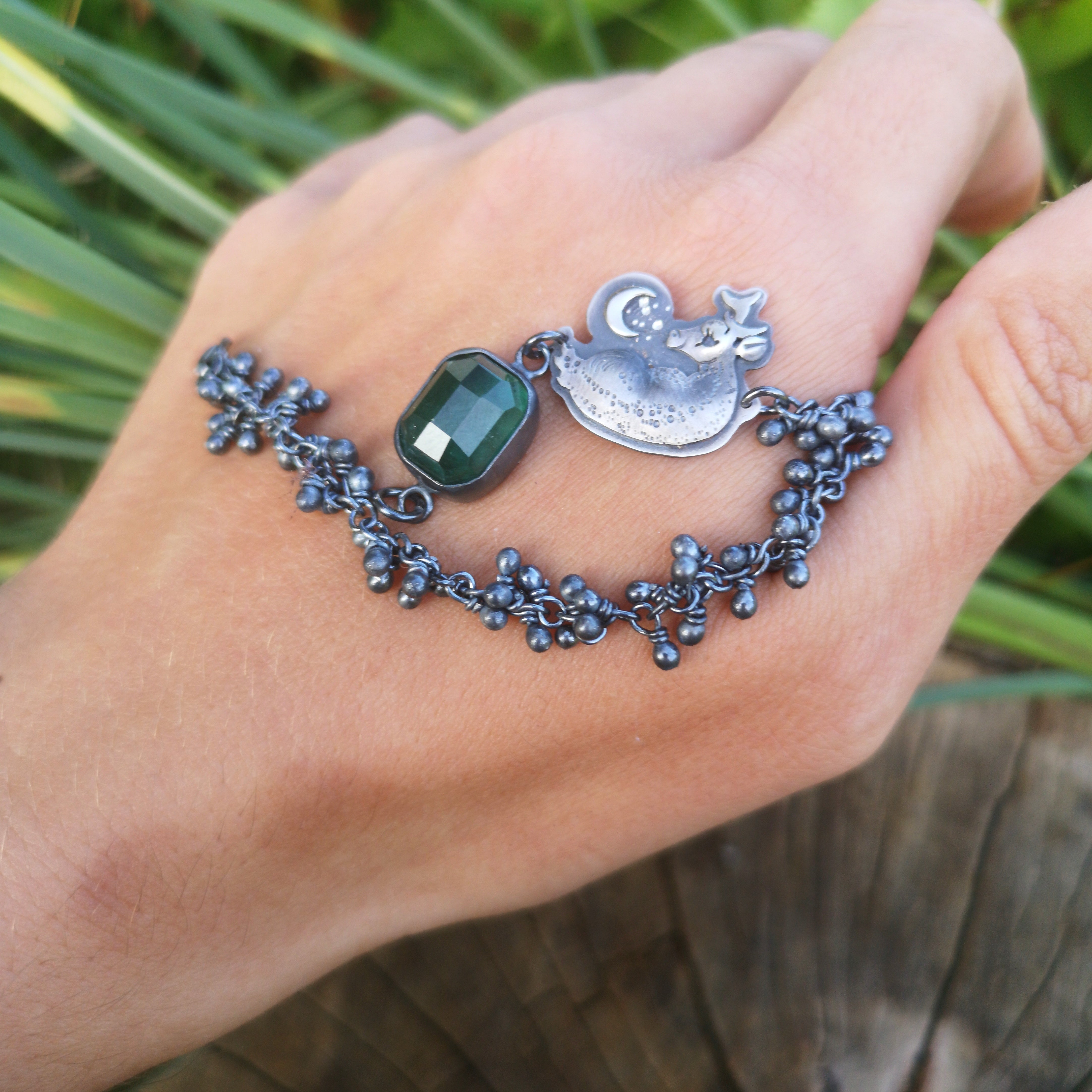The Pure Silence Bracelet - Deer & Tourmaline