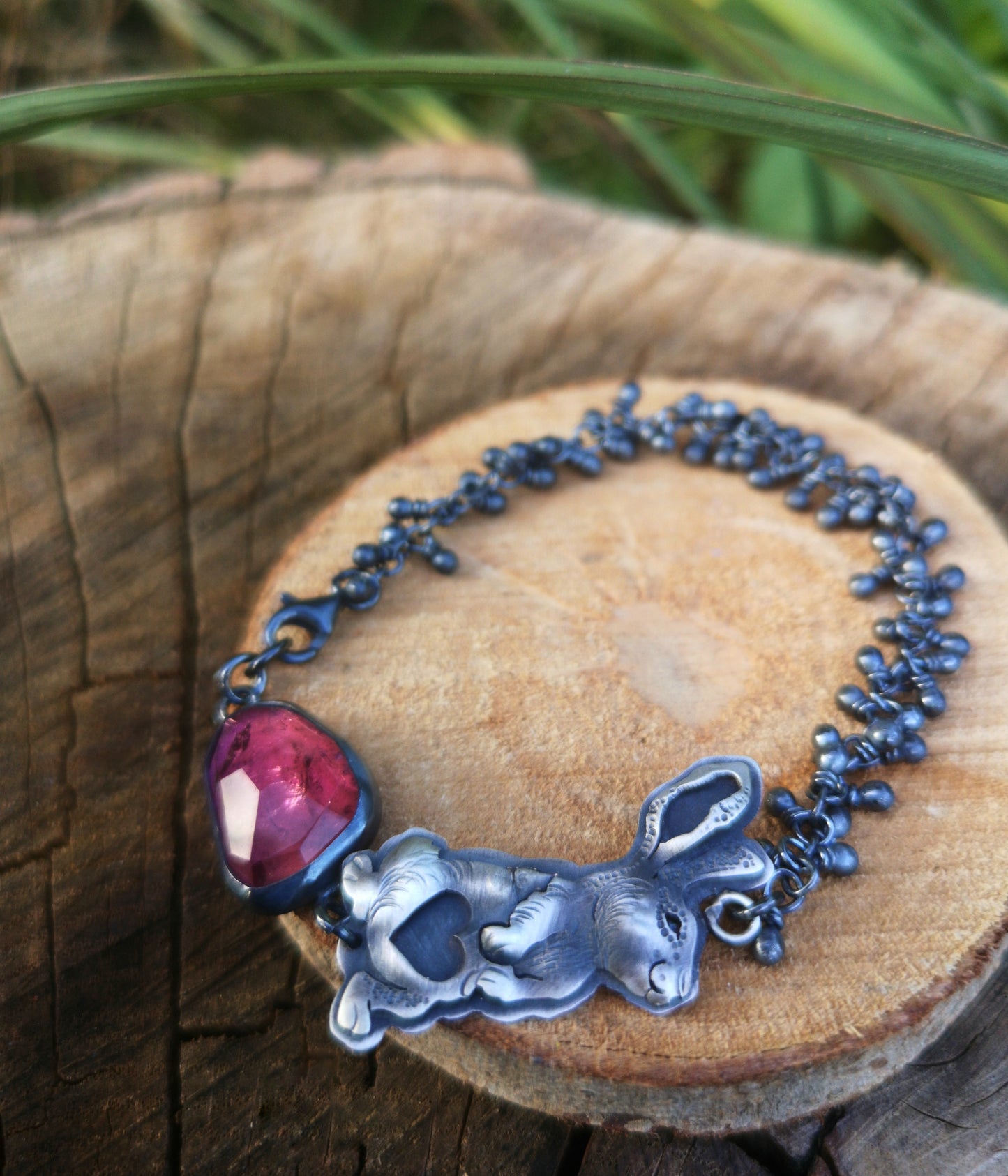 The Loving Rabbit Bracelet - Rabbit & Tourmaline