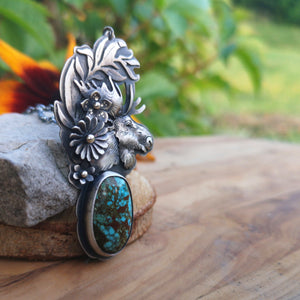 The Moose and Number Eight Turquoise Necklace