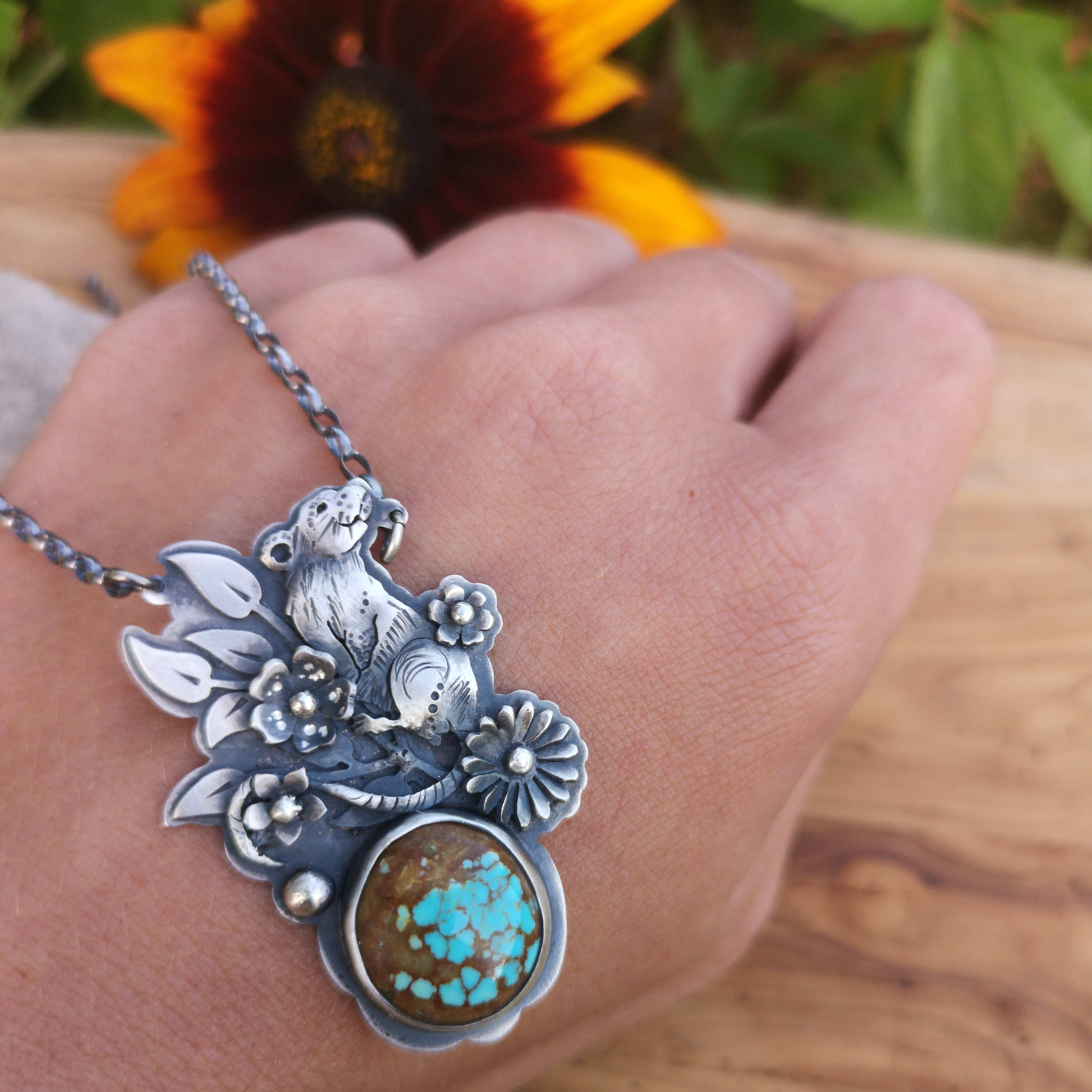 The Rat and Number Eight Turquoise Necklace