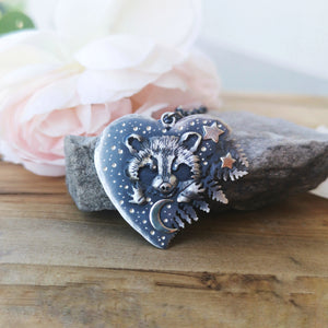 The Raccoon Heart Necklace