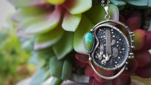 The Cactus Necklace with Hachita Turquoise