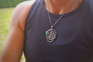 The Cactus Necklace with Hachita Turquoise
