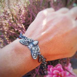 The Cicada Bracelet - Crimson Garnet