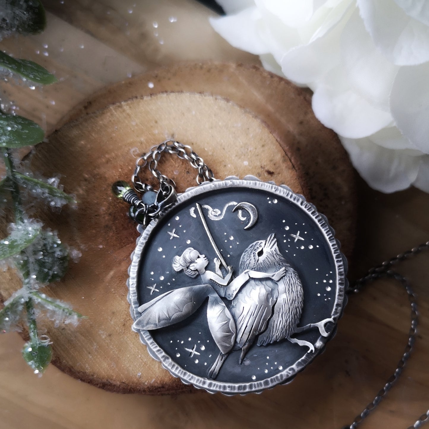 The Fairy & The Robin Bird Necklace