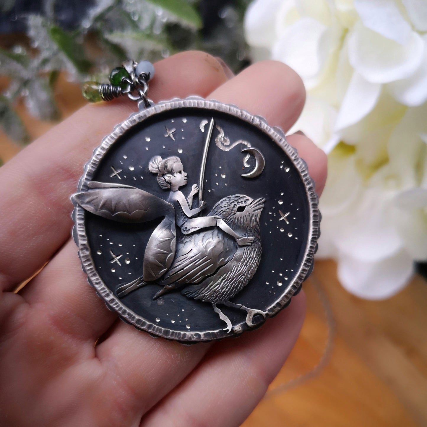 The Fairy & The Robin Bird Necklace