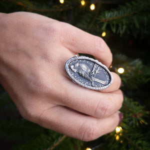 Spiritual Messenger Ring or Necklace --Red Cardinal Ring
