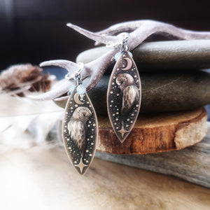 The Barn Owl Totem Earrings