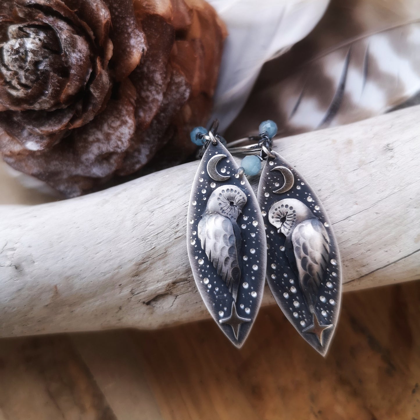 The Barn Owl Totem Earrings
