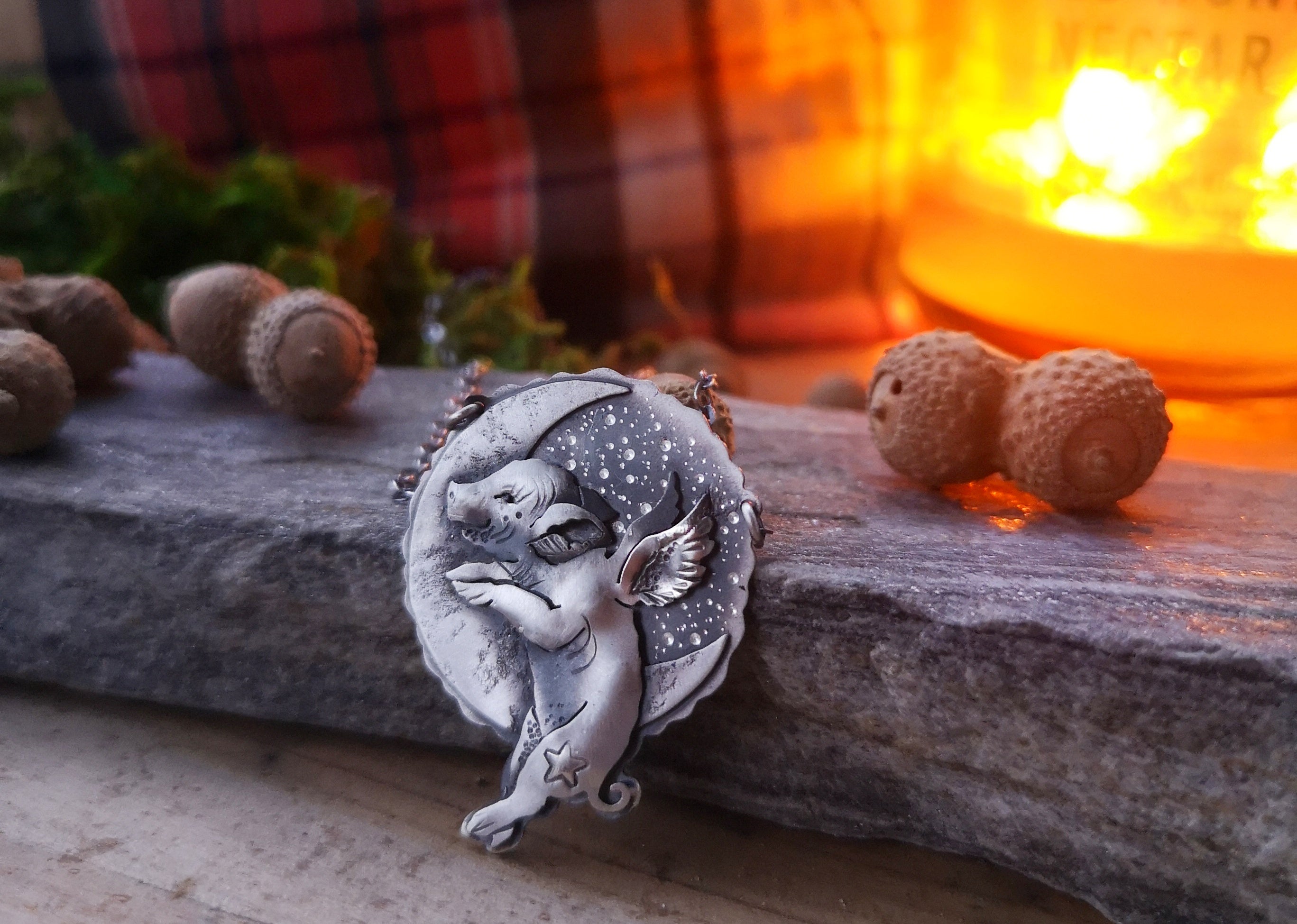 Believe in Yourself  - Winged Piglet Necklace