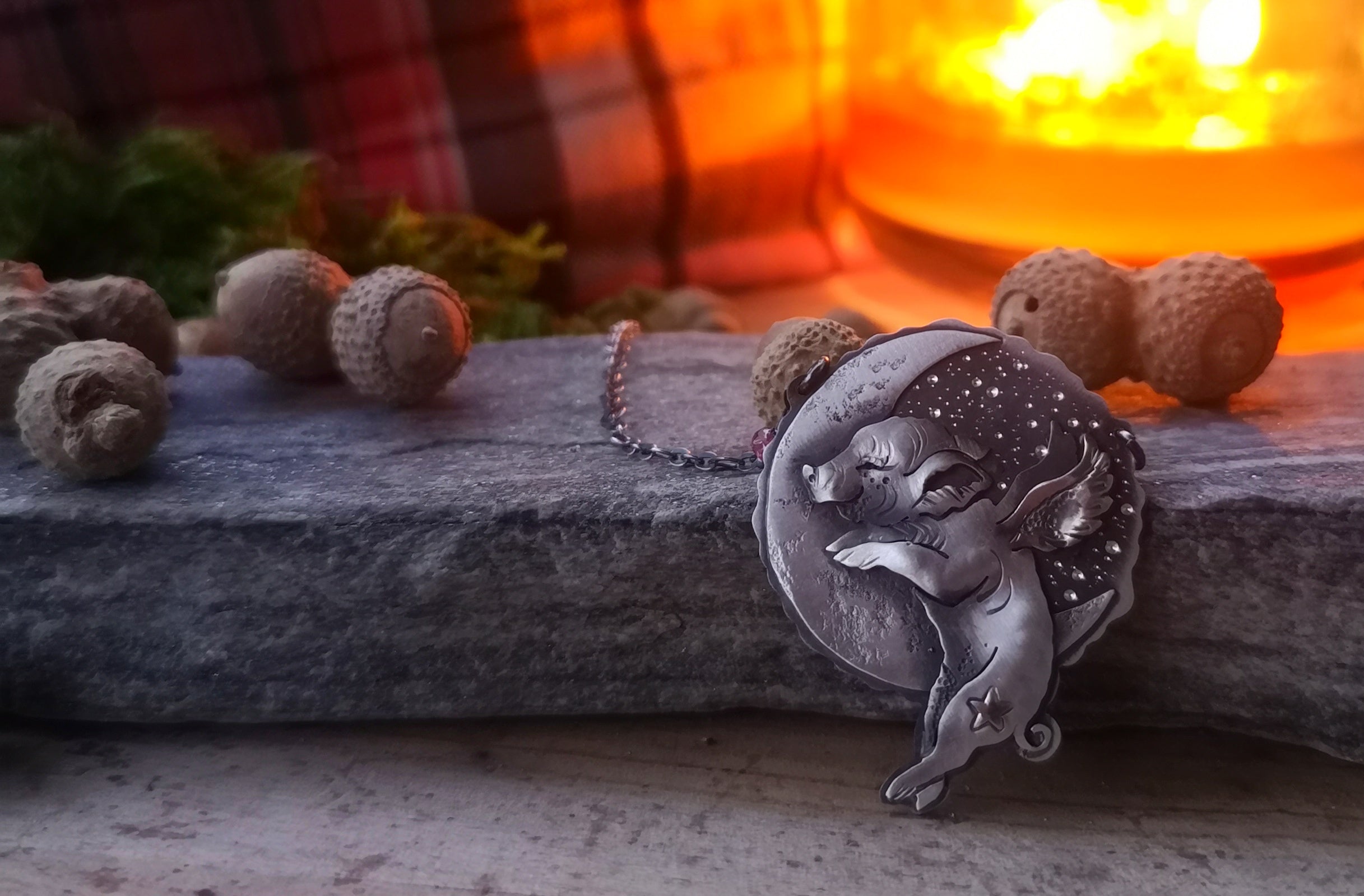 Believe in Yourself III - Winged Piglet Necklace