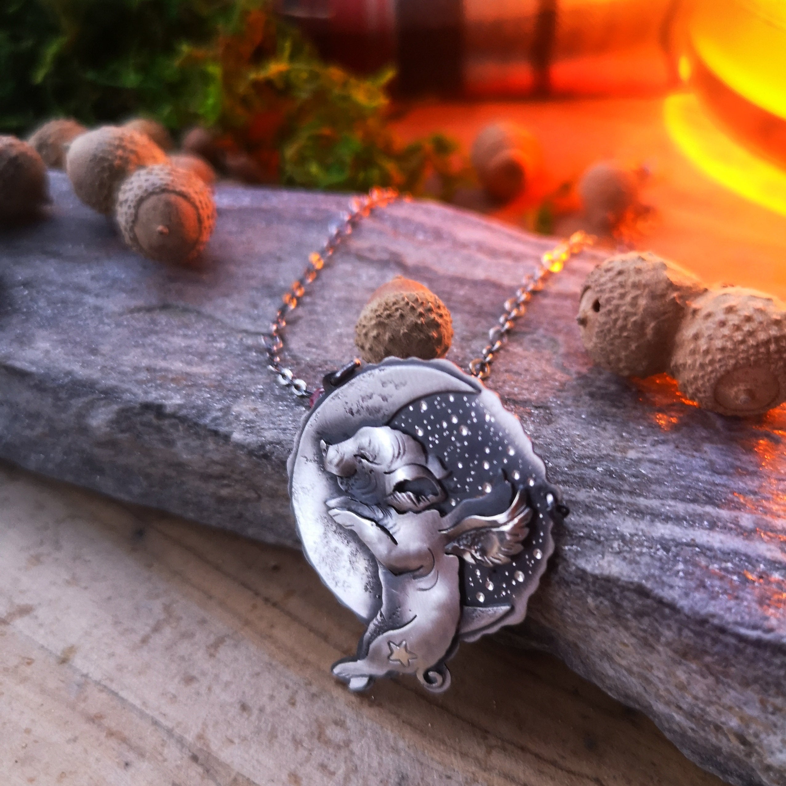 Believe in Yourself III - Winged Piglet Necklace