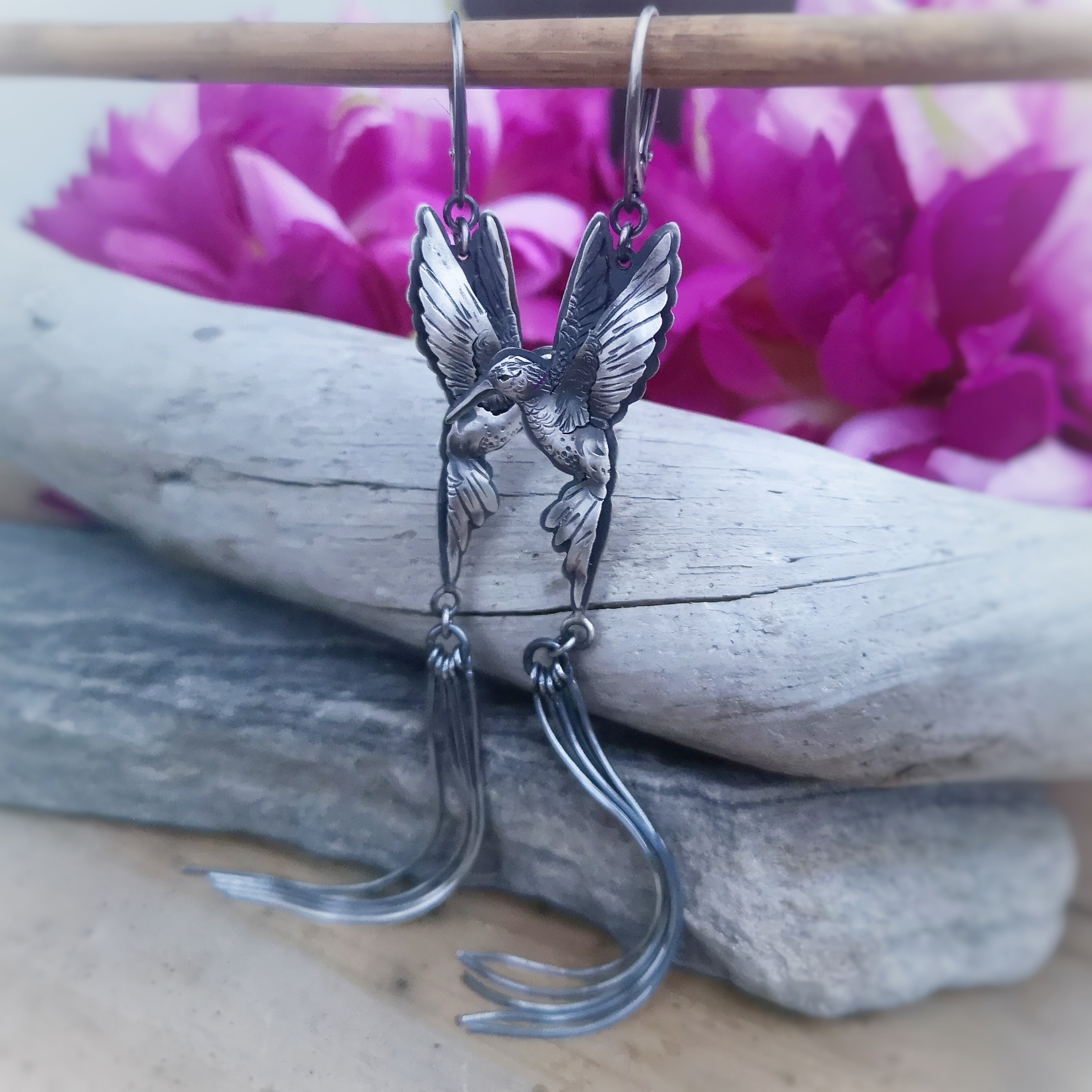 The Healer Earrings - Hummingbird Earrings