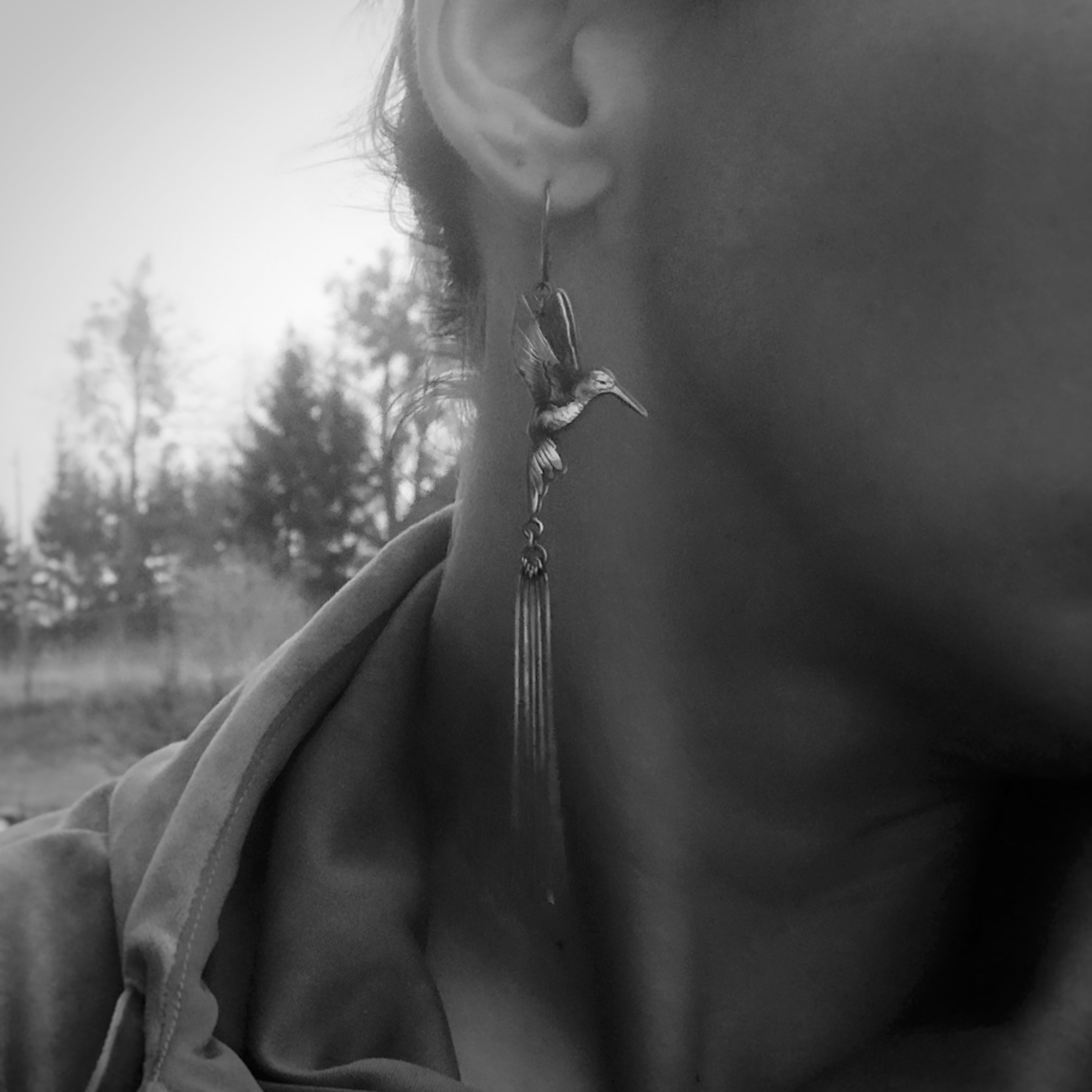 The Healer Earrings - Hummingbird Earrings