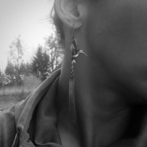 The Healer Earrings - Hummingbird Earrings
